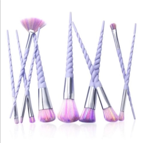 Unicorn 10PC Kabuki Makeup Brush Set - Picture 6 of 7